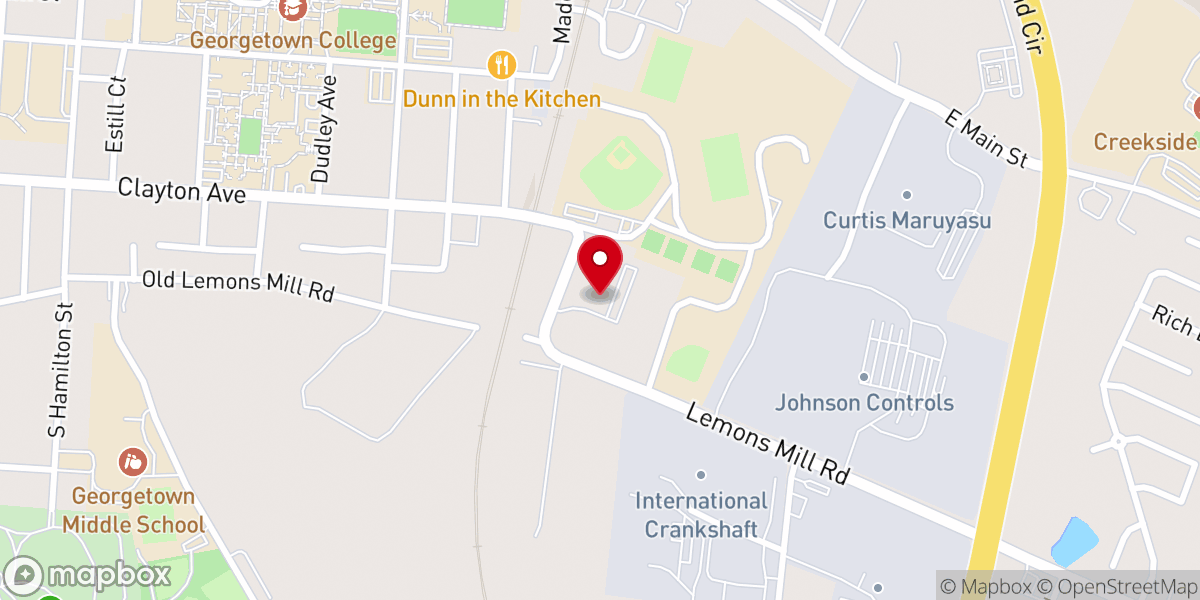 Map showing location of Georgetown Church of the Nazarene