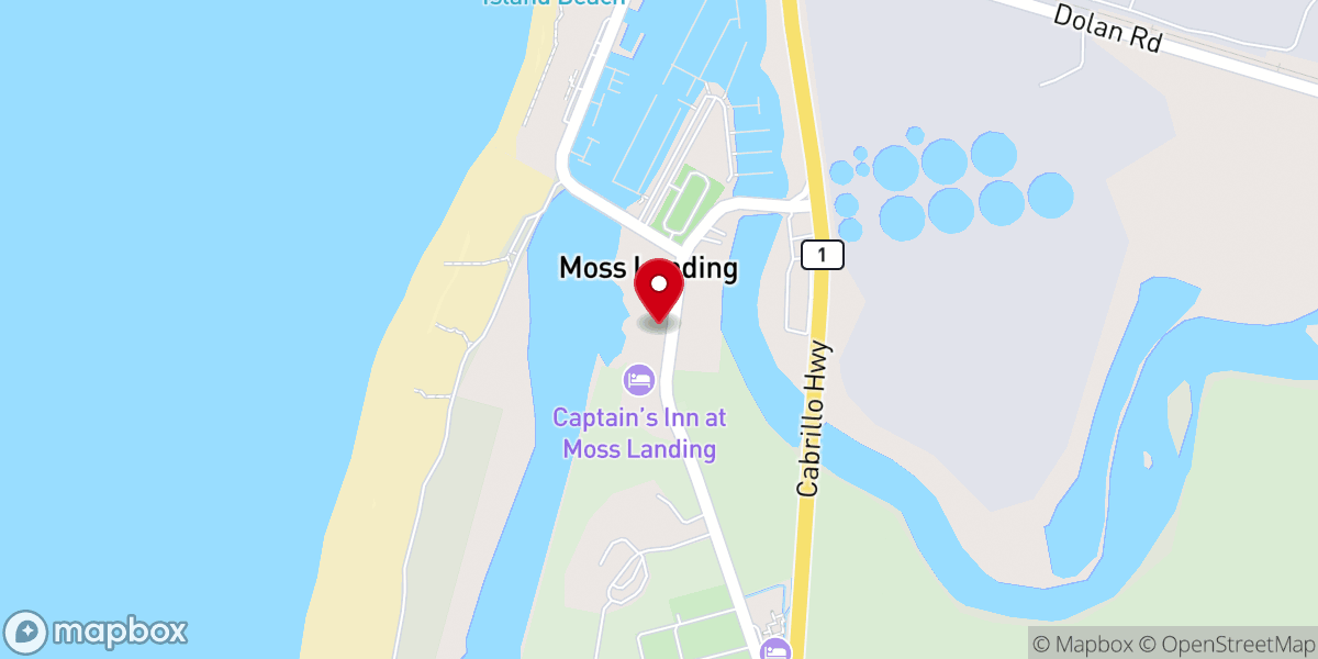 Map showing location of Moss Landing Chamber of Commerce