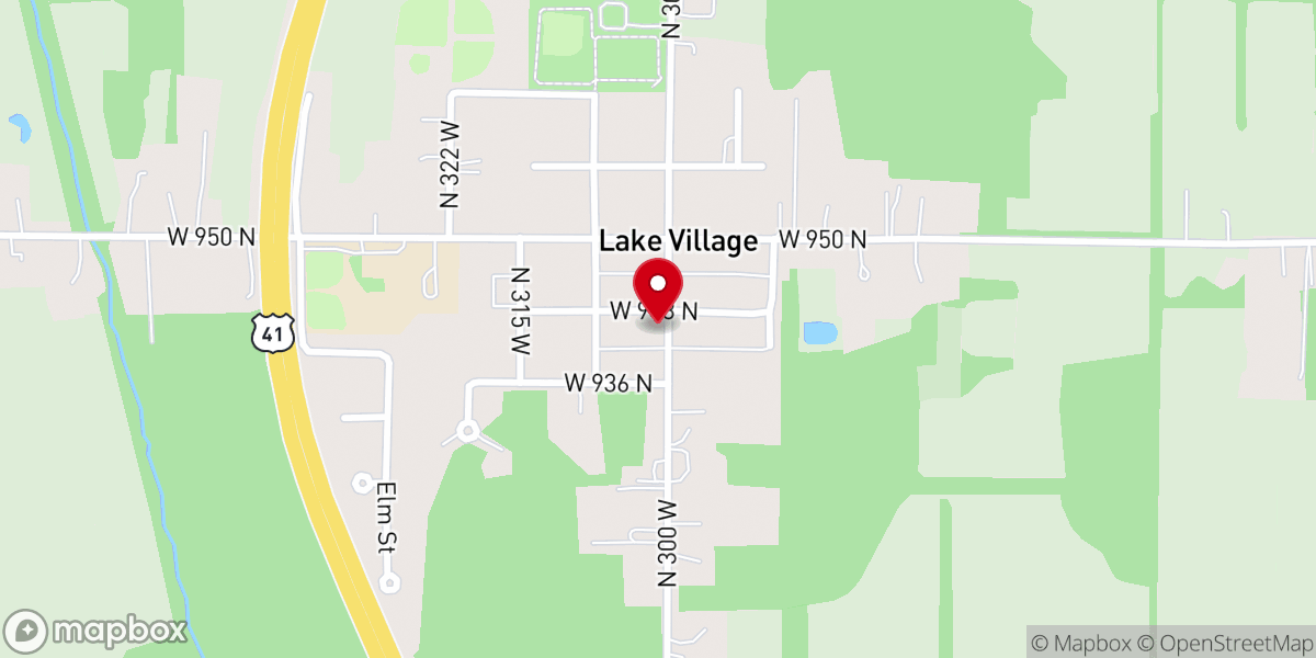 Map showing location of Lake Village Presbyterian Church