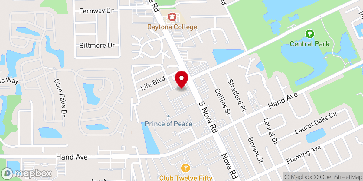 Map showing location of Prince of Peace Catholic Church