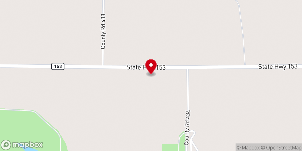 Map showing location of Hords Creek Cowboy Church