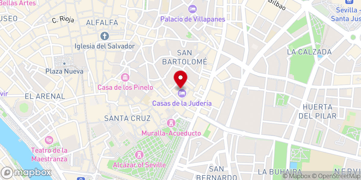 Map showing location of Hornacina de la Virgen del Rocio