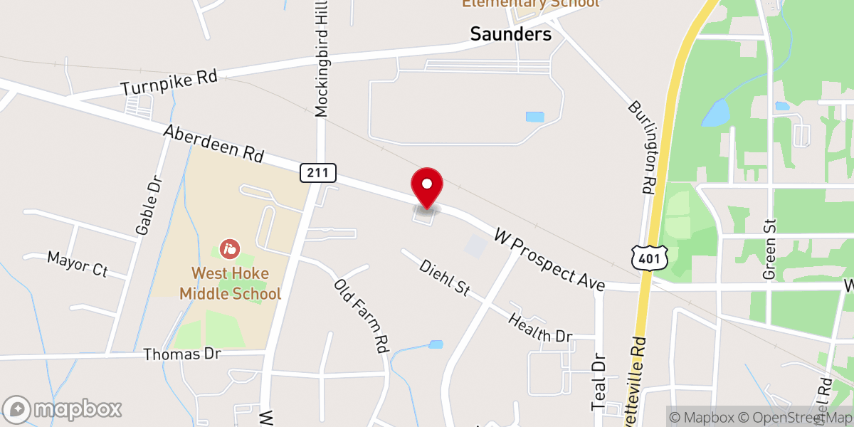 Map showing location of Church of God of Prophecy