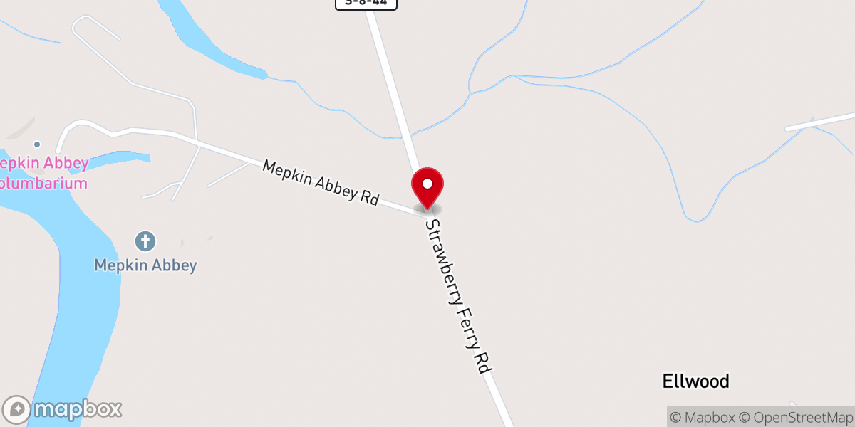 Map showing location of Mepkin Abbey