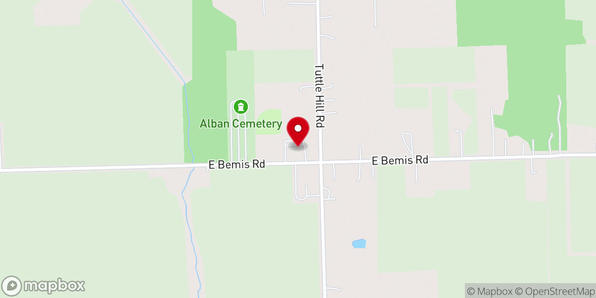 Map showing location of Living Water Community Church