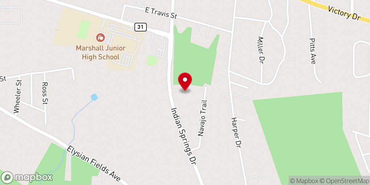 Map showing location of Sunset Missionary Baptist Church