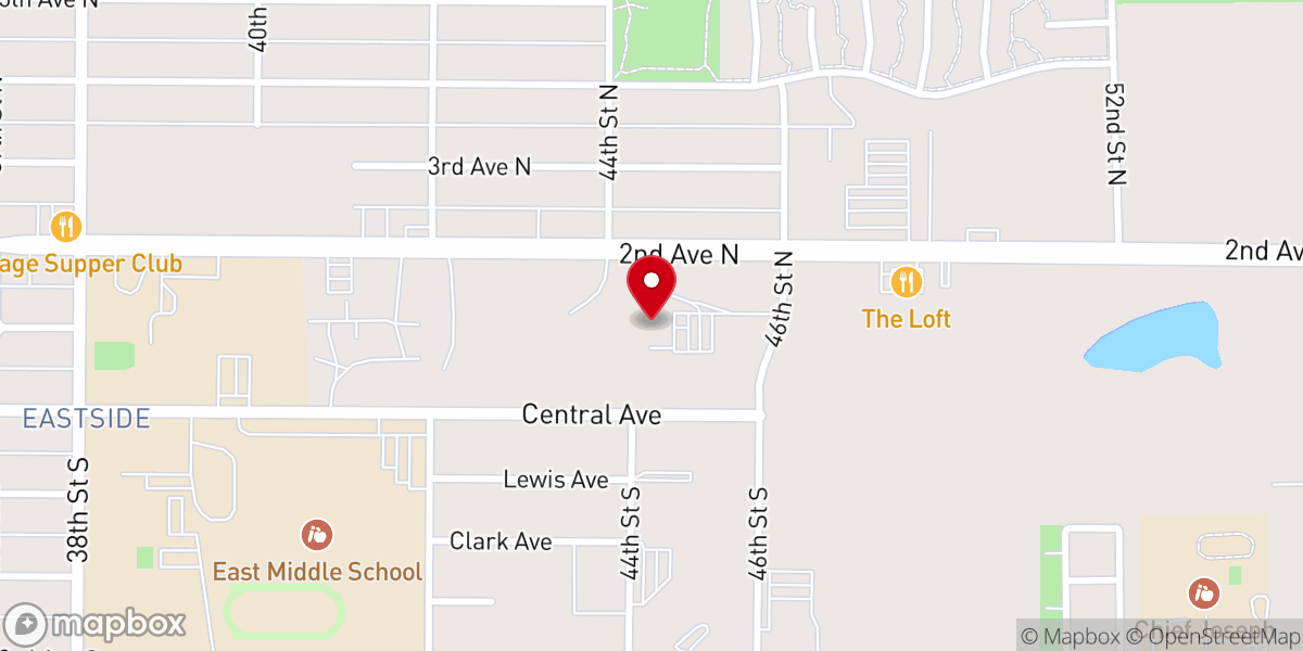 Map showing location of Fairview Baptist Church