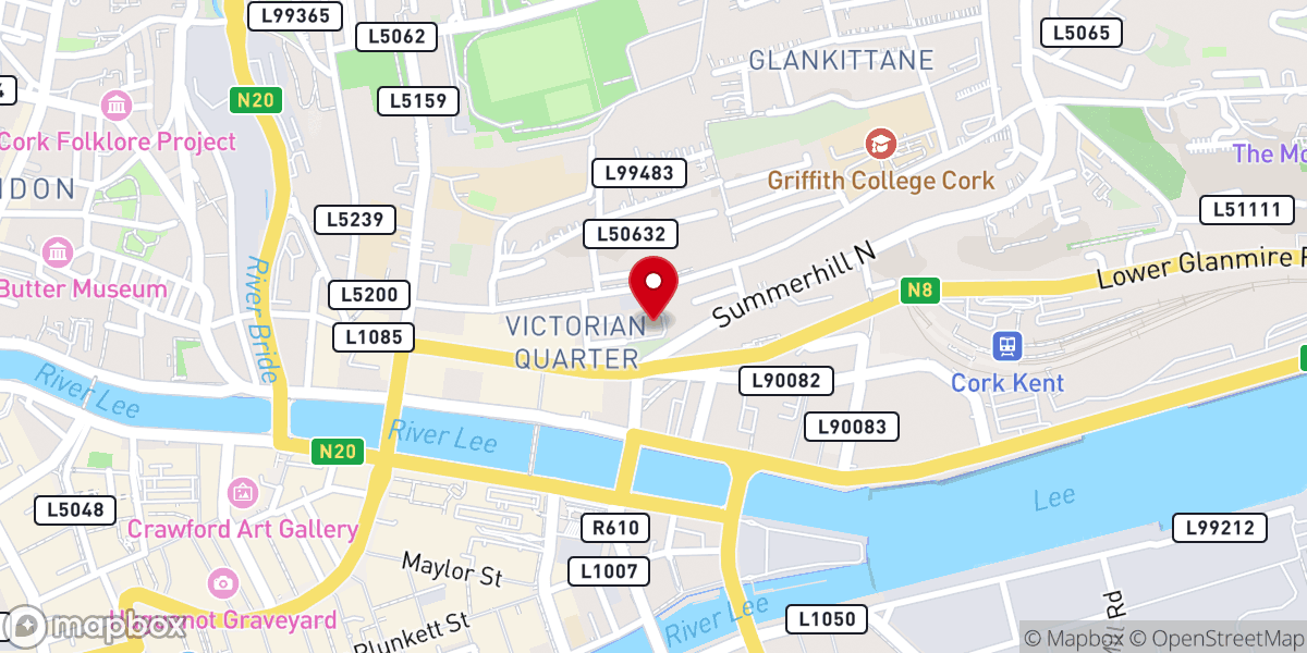 Map showing location of Trinity Presbyterian Church