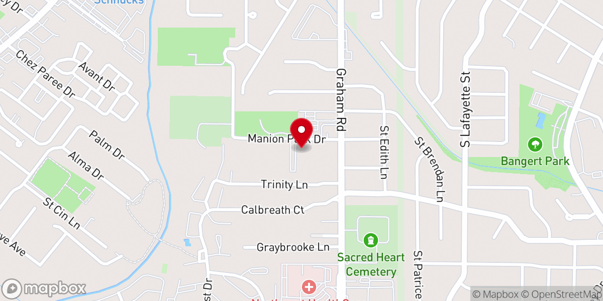 Map showing location of Calvary Bible Church of Florissant