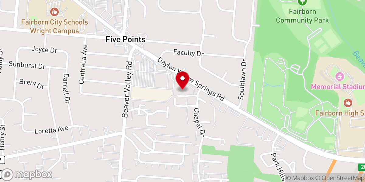 Map showing location of Abiding Christ Lutheran