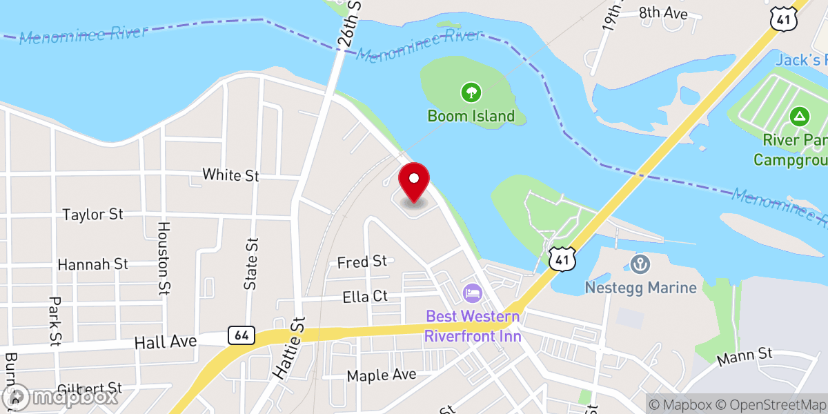 Map showing location of Pioneer Presbyterian Church