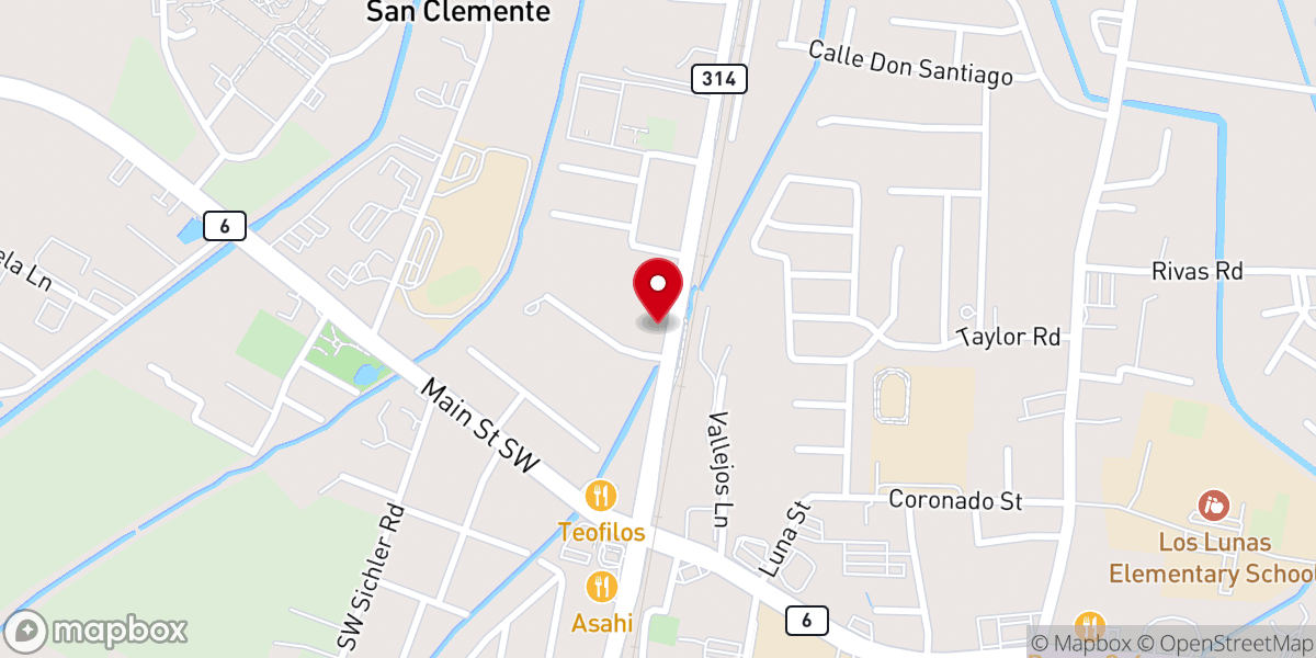 Map showing location of Valley church of CHRIST