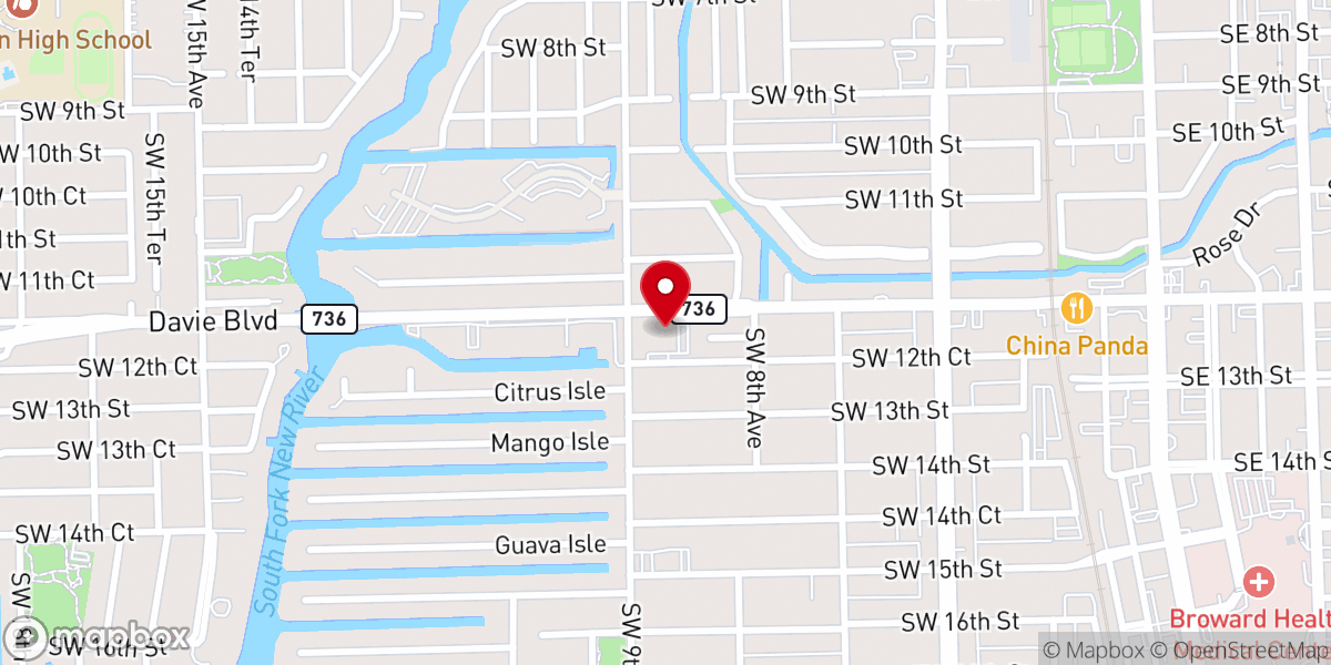 Map showing location of Fort Lauderdale Seventh-day Adventist Church