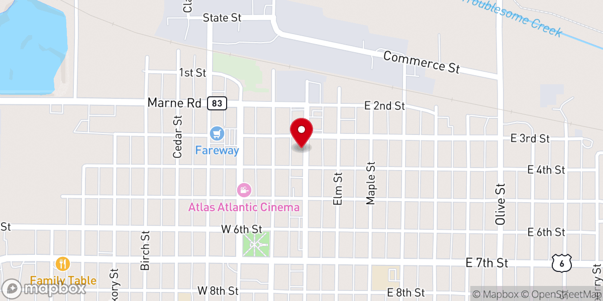 Map showing location of The Venue