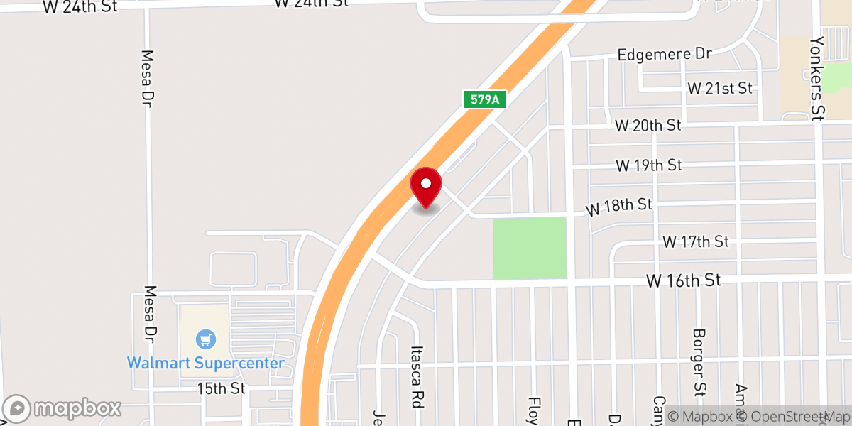 Map showing location of Bethel Baptist Church