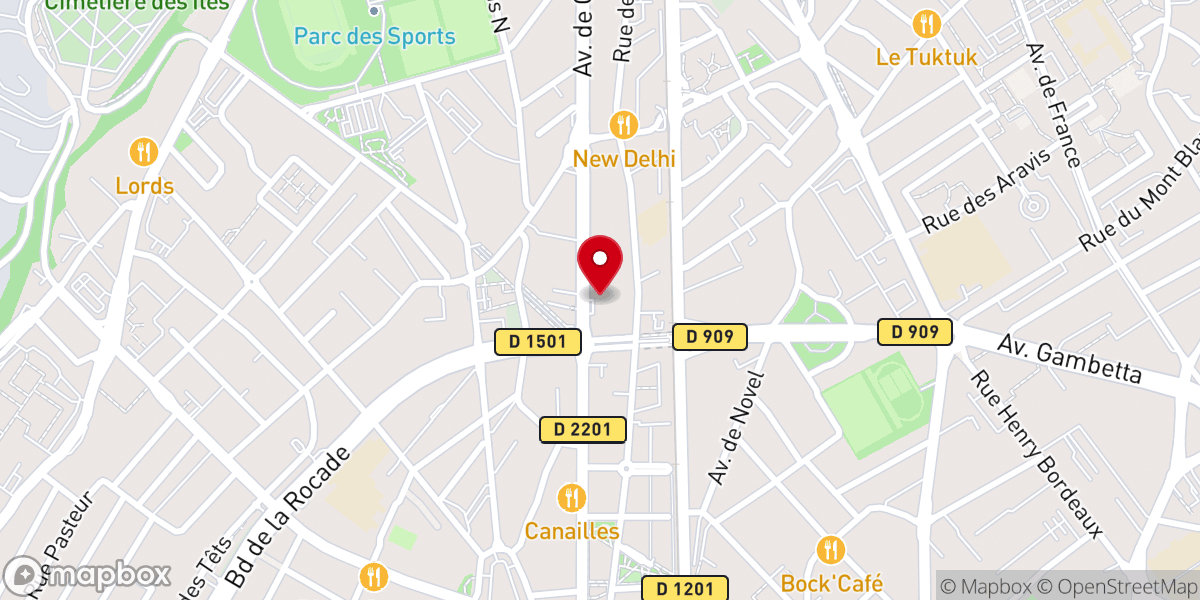 Map showing location of Basilique Saint-Joseph-des-Fins