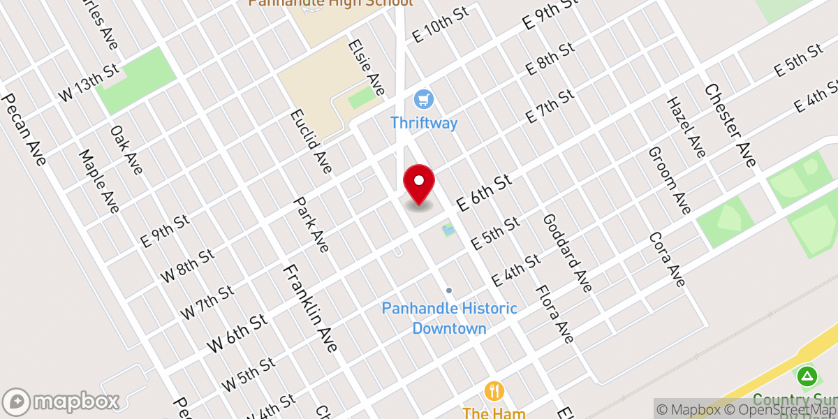 Map showing location of First United Methodist Church