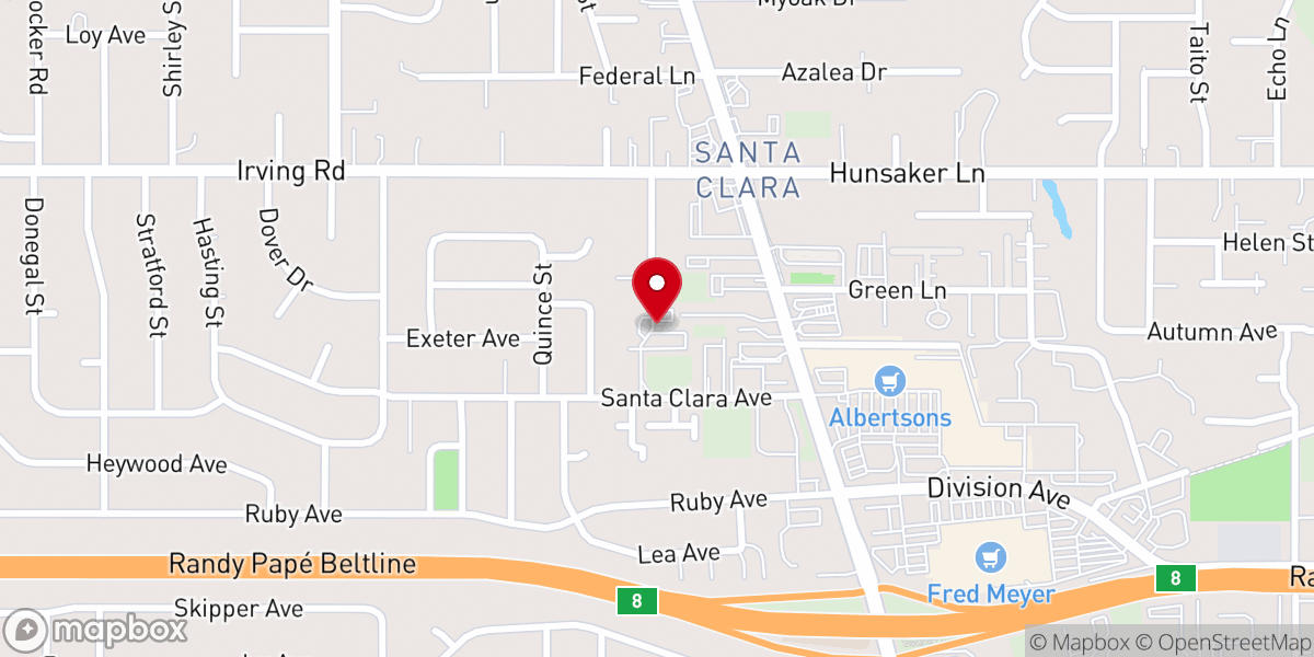 Map showing location of Santa Clara Church