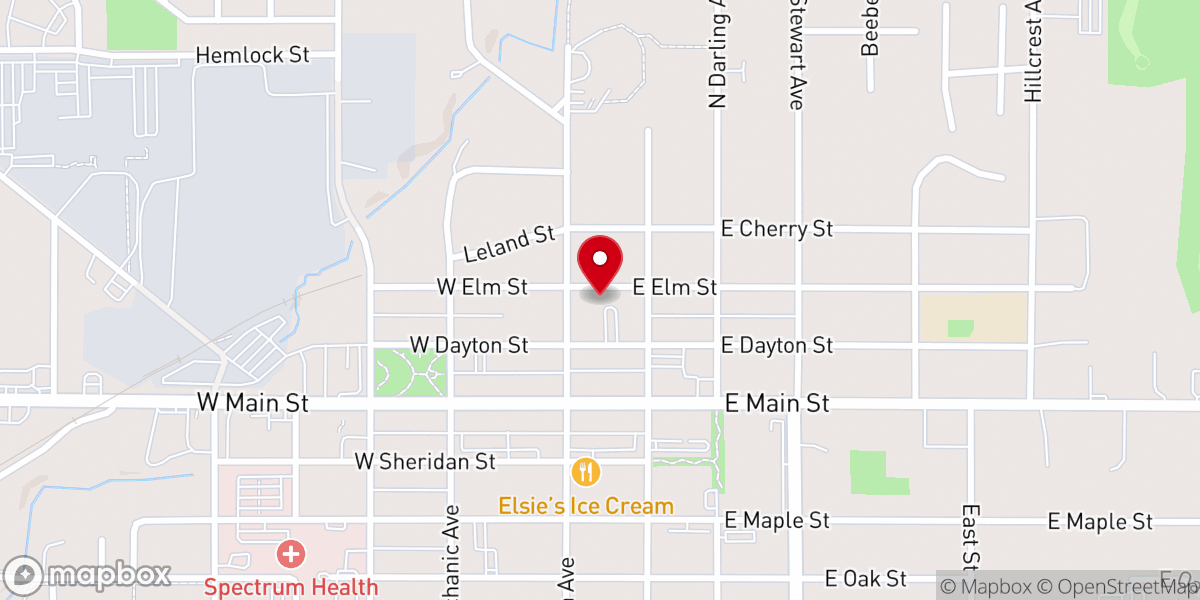 Map showing location of Fremont Christian Church