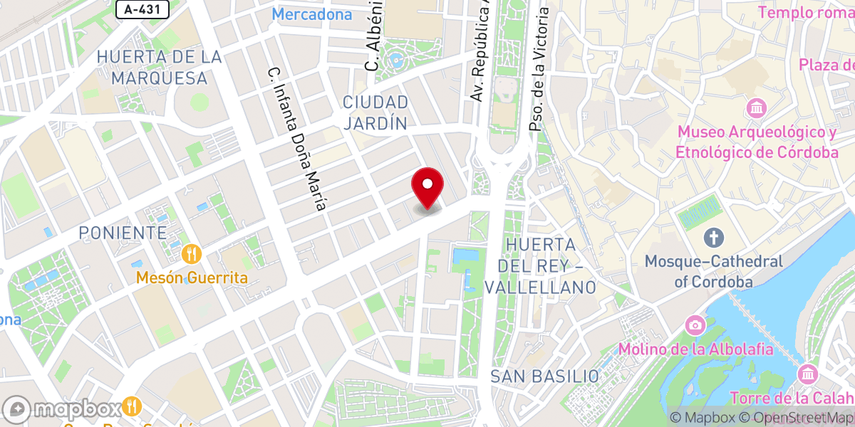 Map showing location of Bar La Abadía