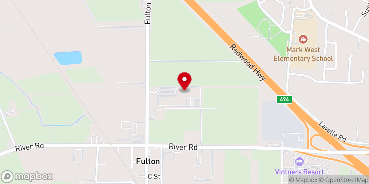 Map showing location of Spring Hills Community Church