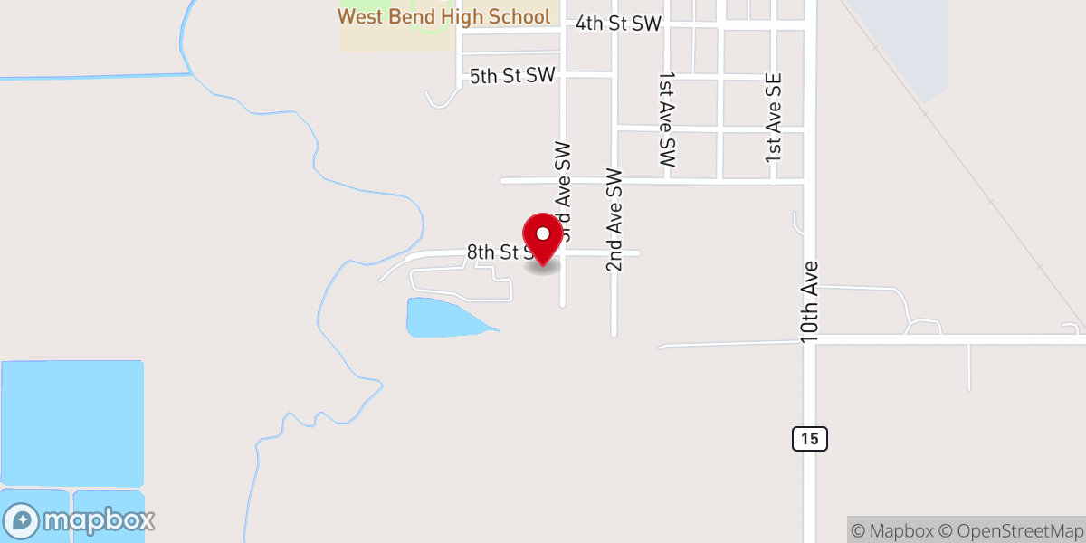 Map showing location of Apostolic Christian Fellowship Center