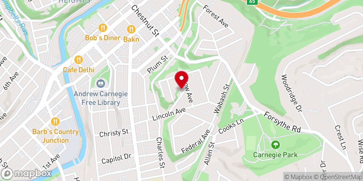 Map showing location of Gratztown Primitive Methodist