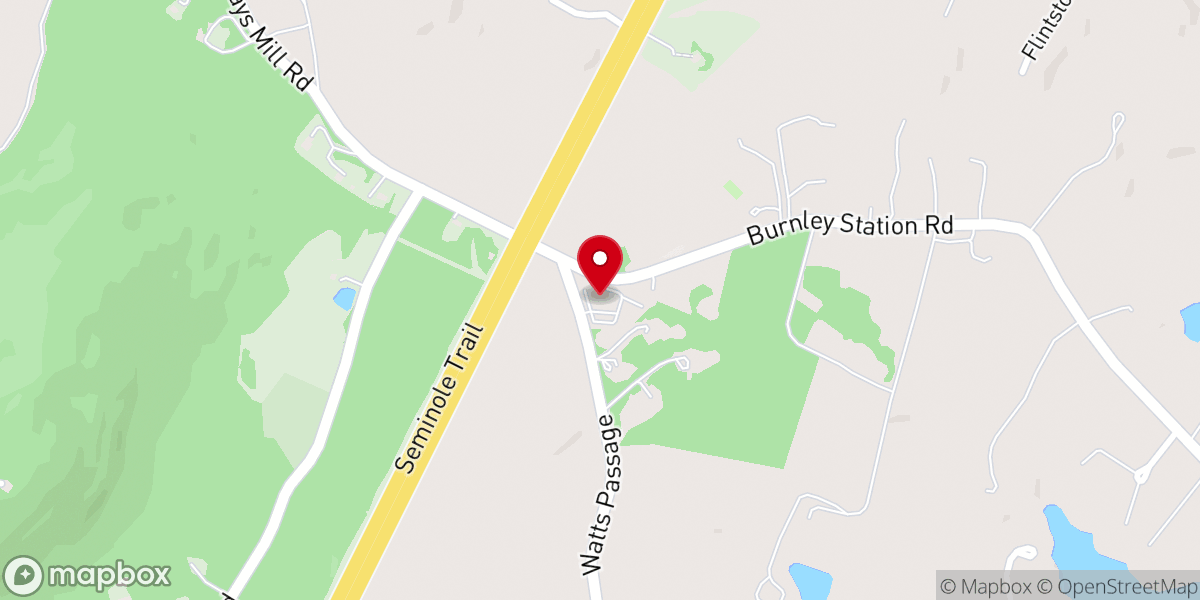 Map showing location of Bethel Baptist Church