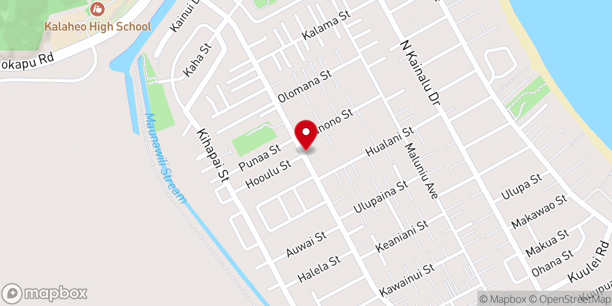 Map showing location of Kailua Church of the Nazarene