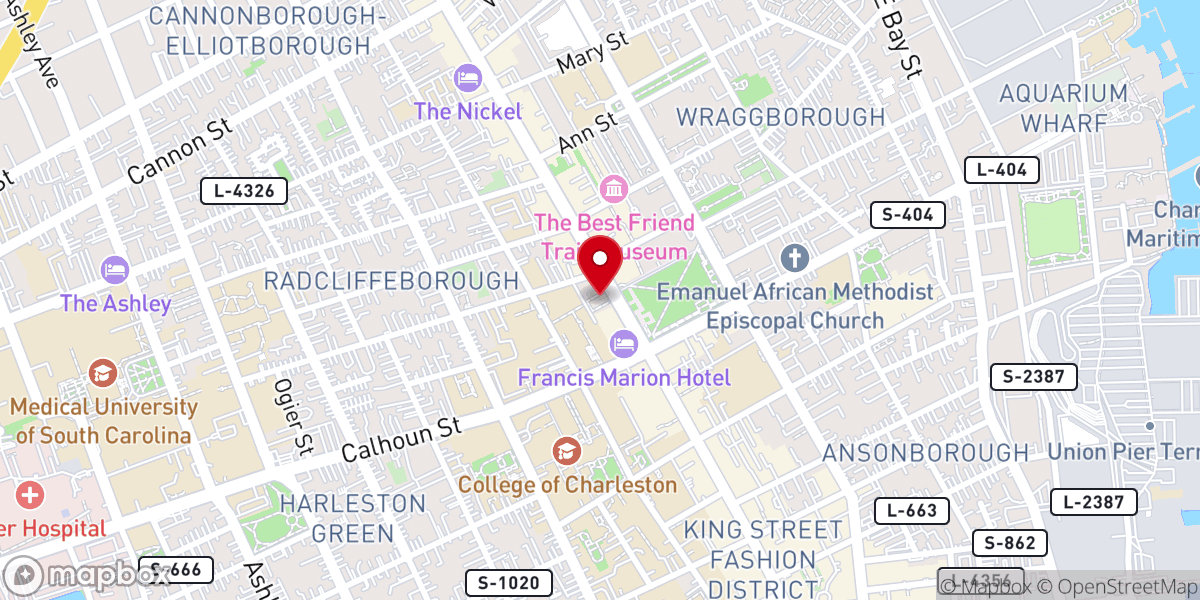 Map showing location of St. Matthew's Lutheran Church