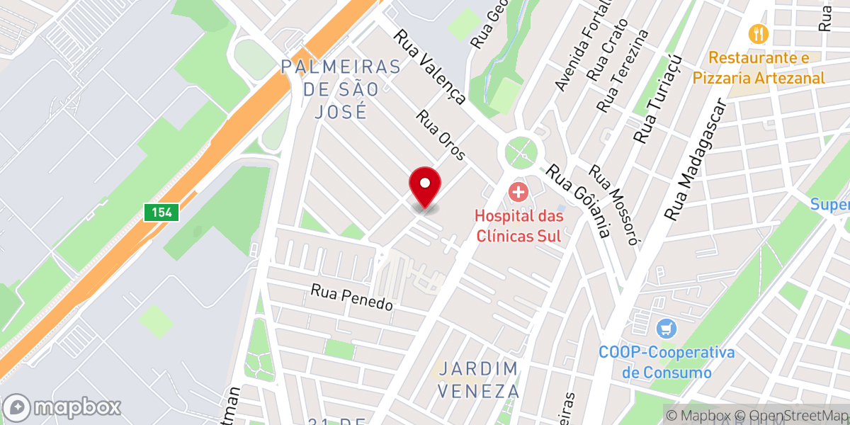 Map showing location of Primeira Igreja Batista em São Sebasti