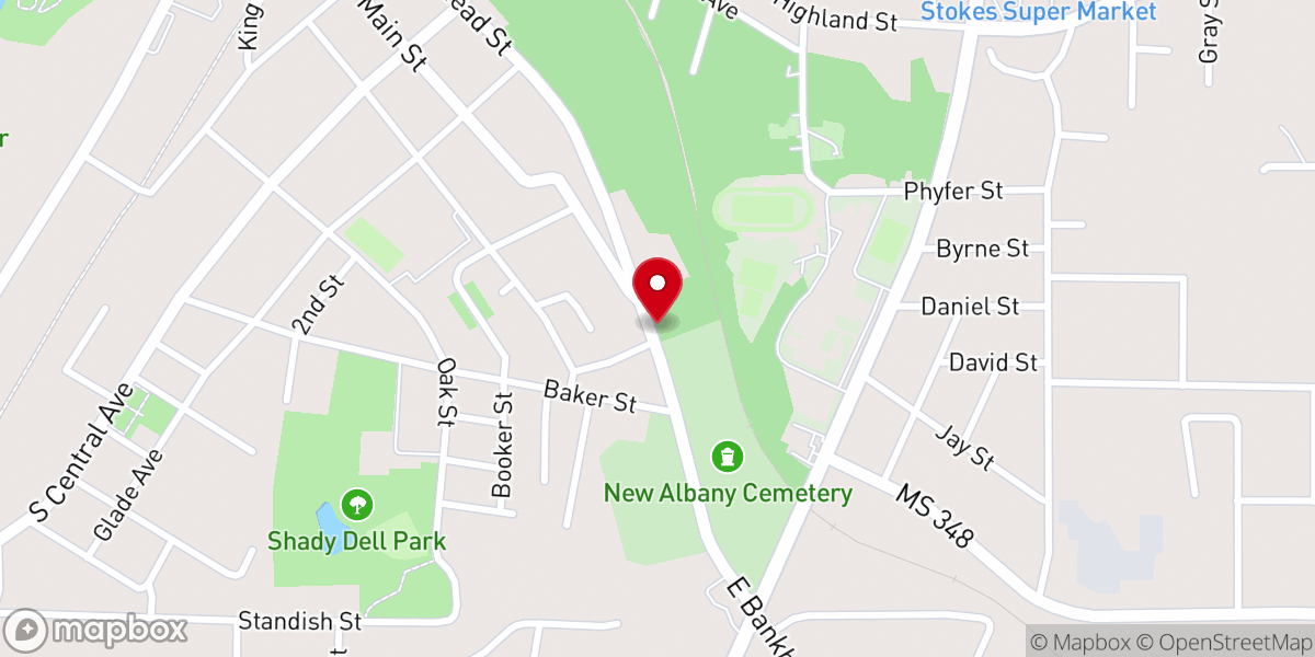 Map showing location of Watson Grove Baptist Church