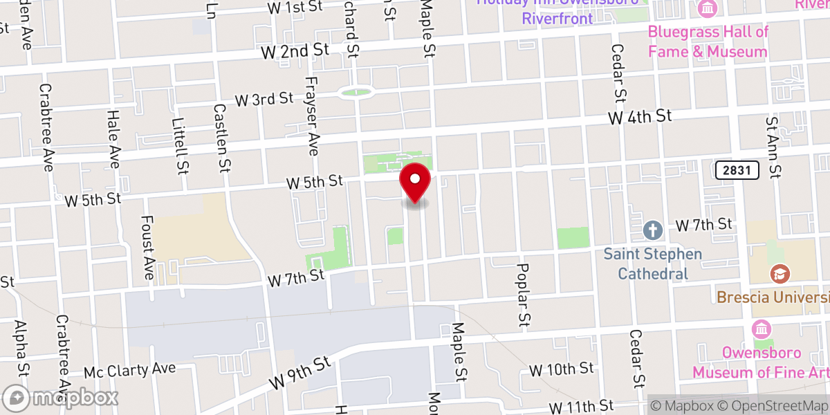 Map showing location of Mount Victory Church