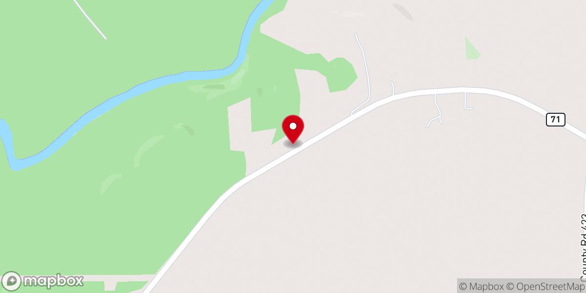 Map showing location of Grace Assembly of God Church