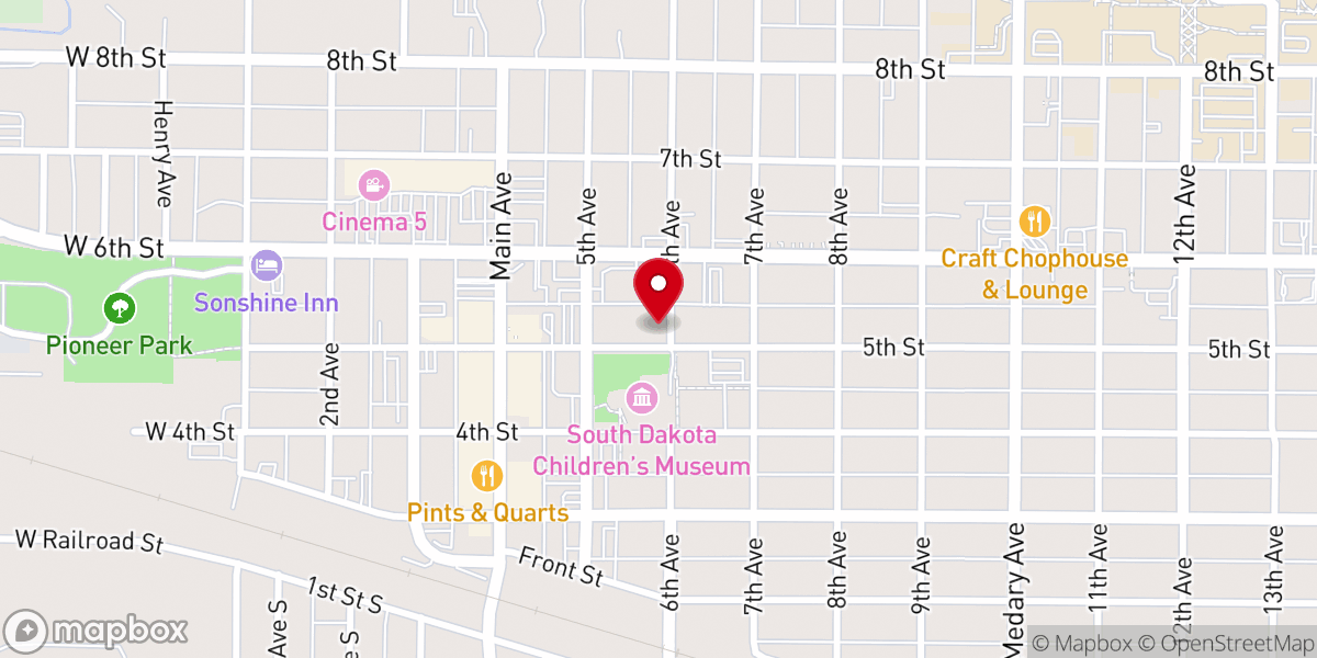 Map showing location of First Baptist Church