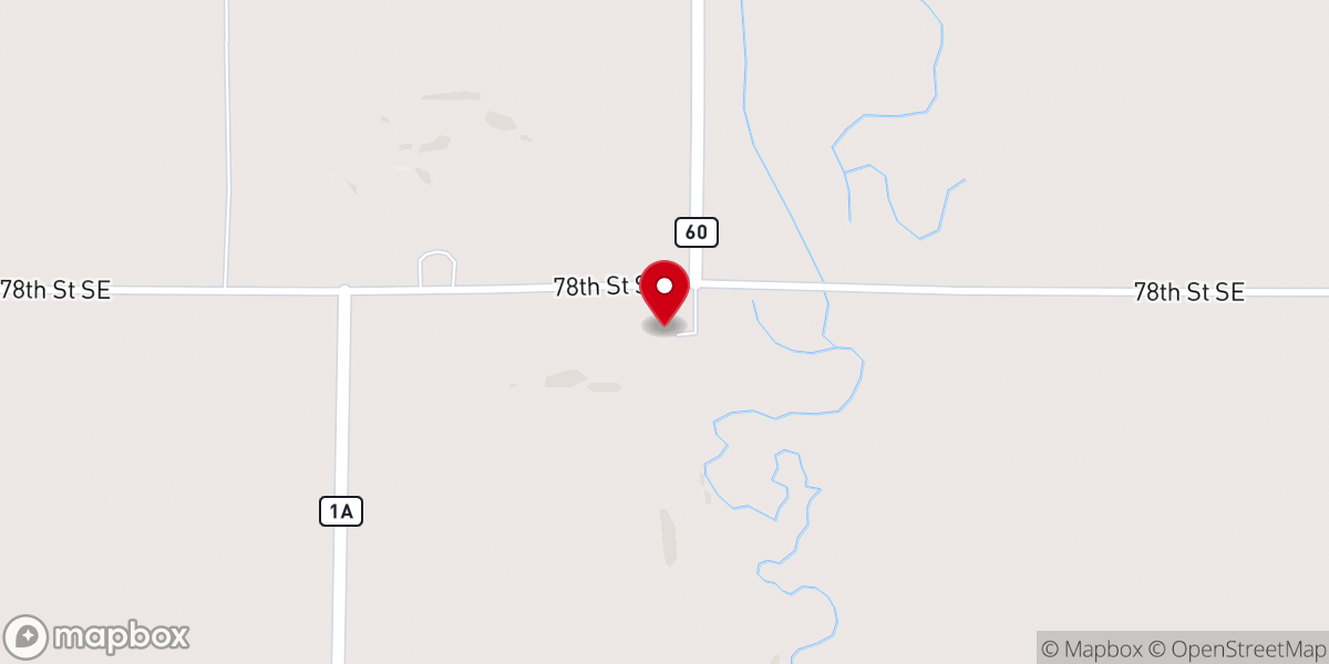Map showing location of St. Ansgar Lutheran Church