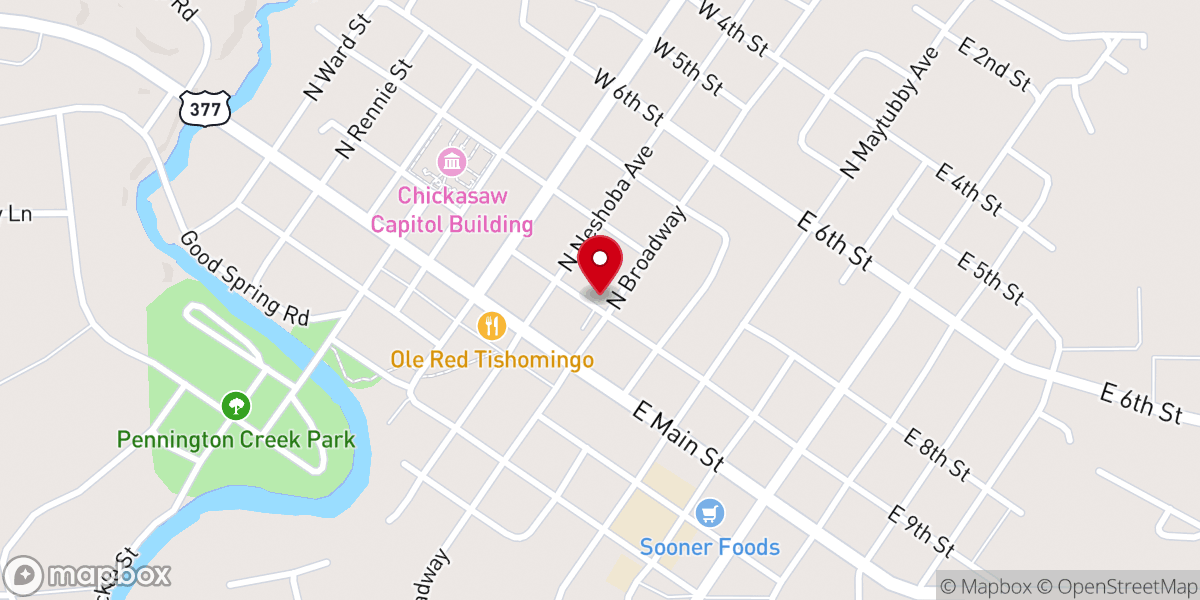 Map showing location of Church of God