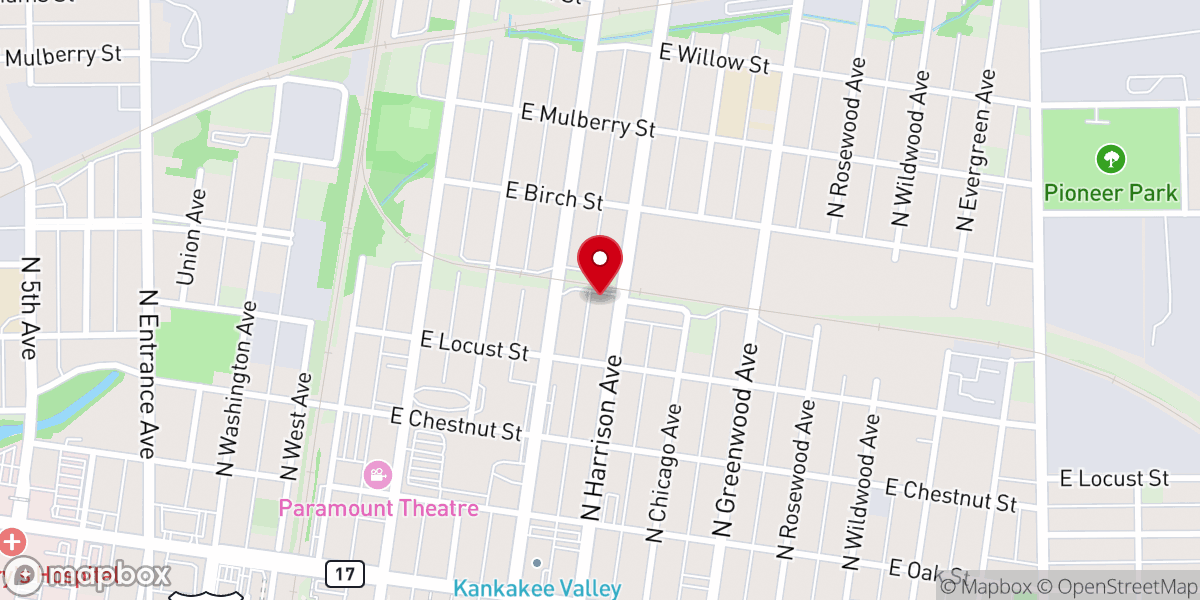 Map showing location of Community Church of Holiness