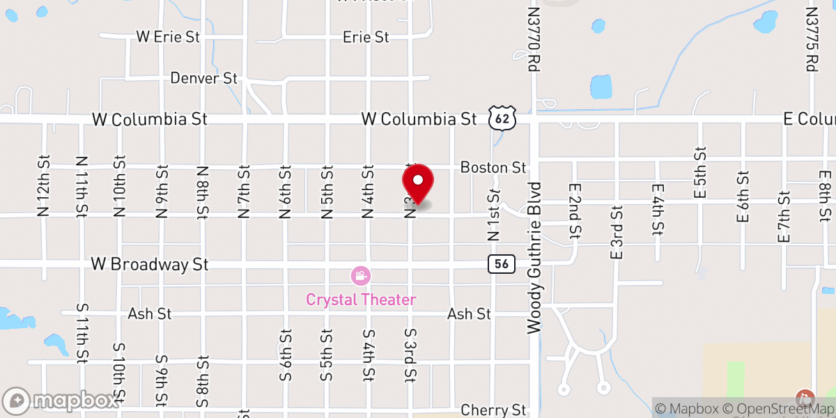 Map showing location of St Paul's United Methodist Church