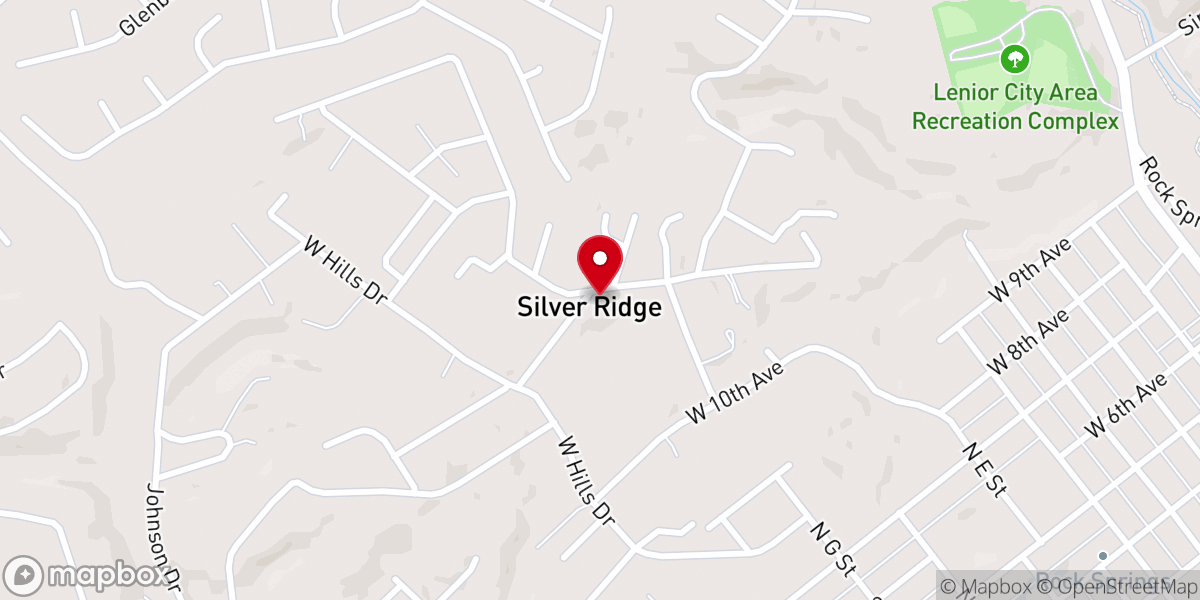 Map showing location of Silver Ridge Baptist Church Inc