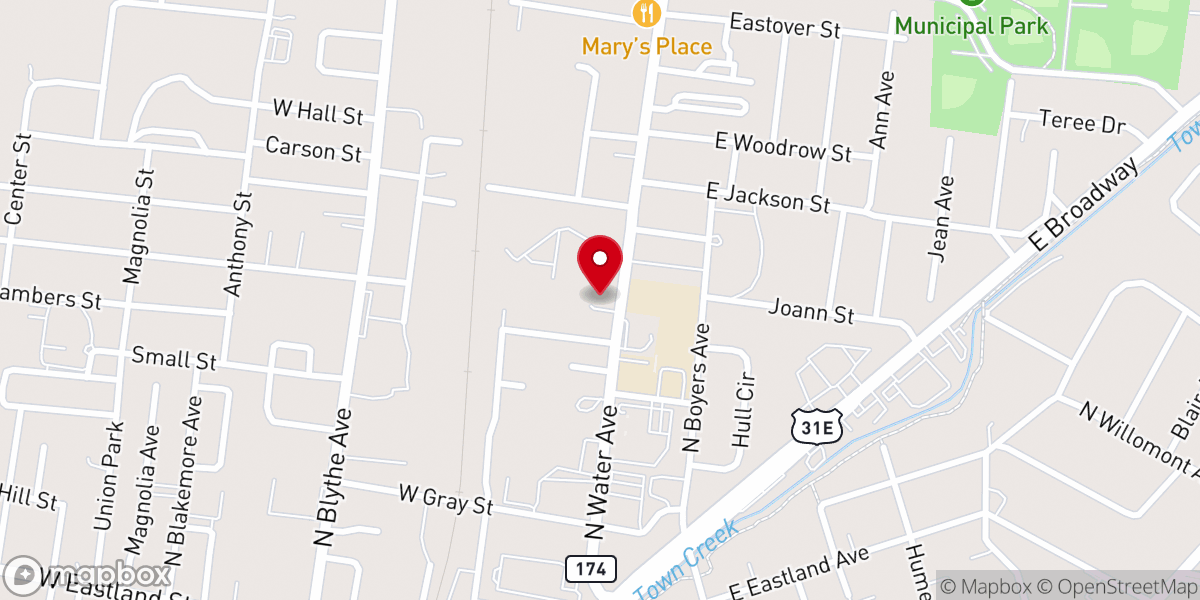 Map showing location of Real Grace For Gallatin