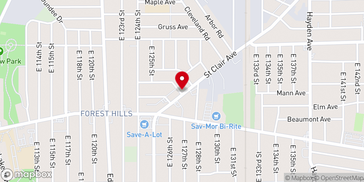 Map showing location of East Glenville United Methodist Church