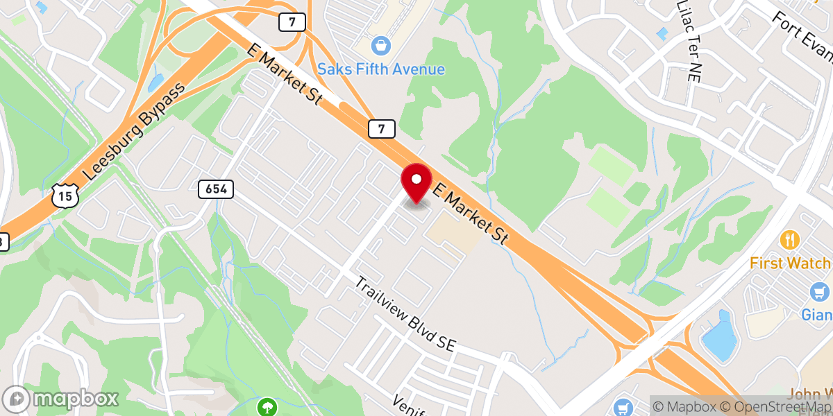 Map showing location of Potomac Hills Presbyterian Church - Office only