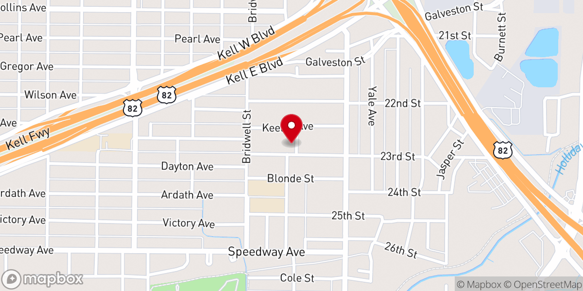 Map showing location of Christ Gospel Church