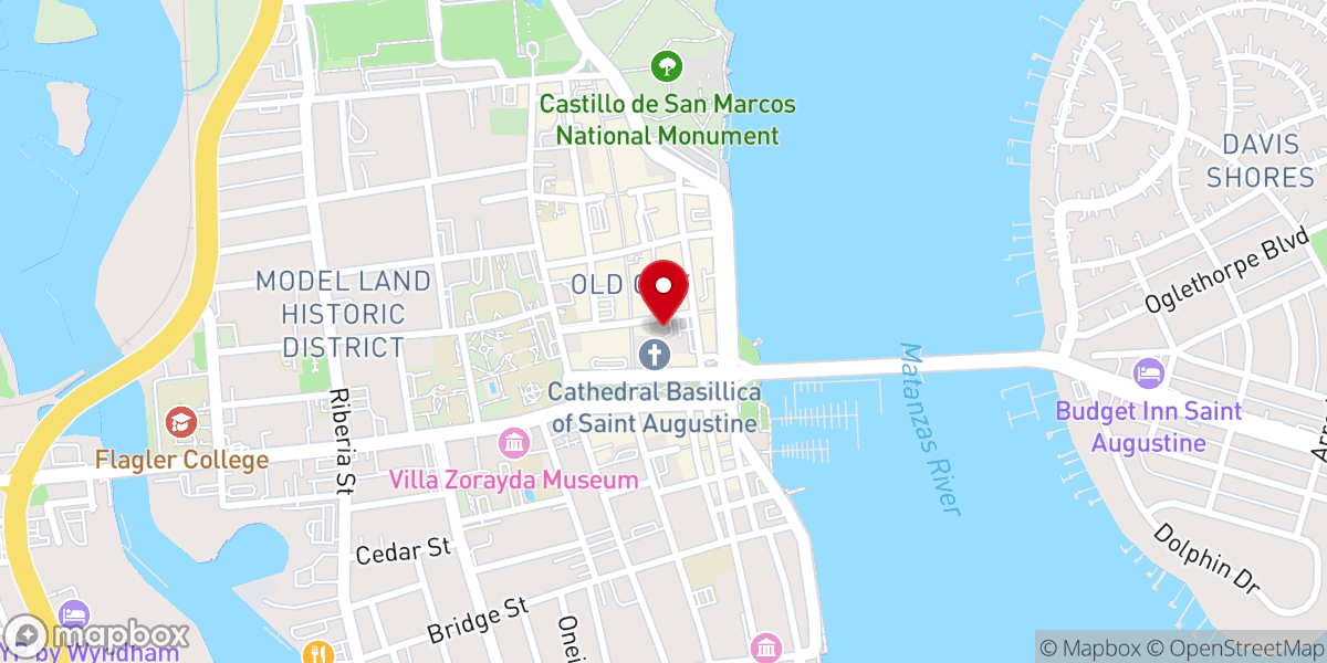 Map showing location of Cathedral Rectory and Parish Offices