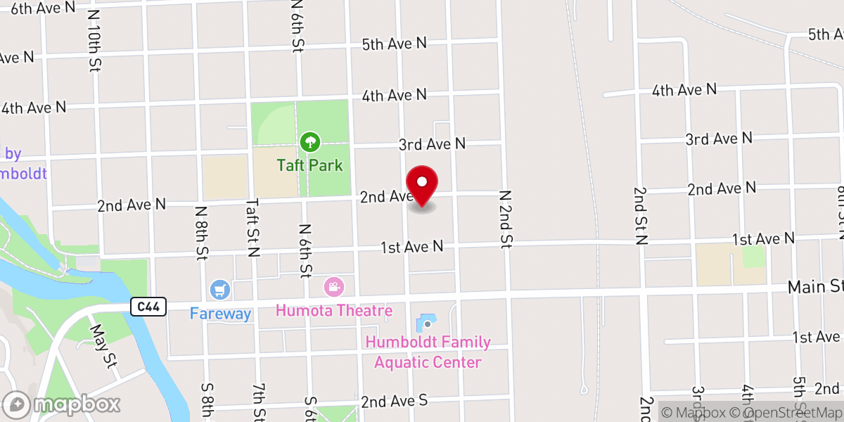 Map showing location of Faith United Methodist Church