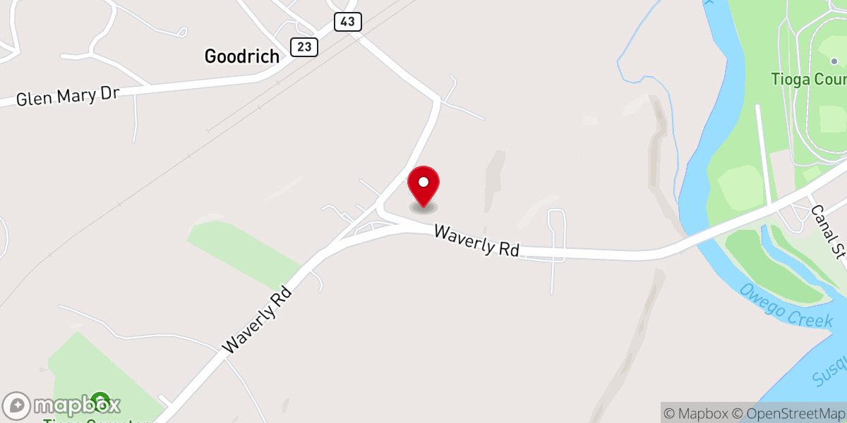 Map showing location of Zion Lutheran Church