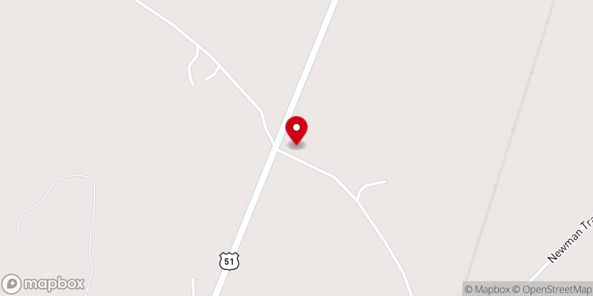 Map showing location of Hillcrest Church