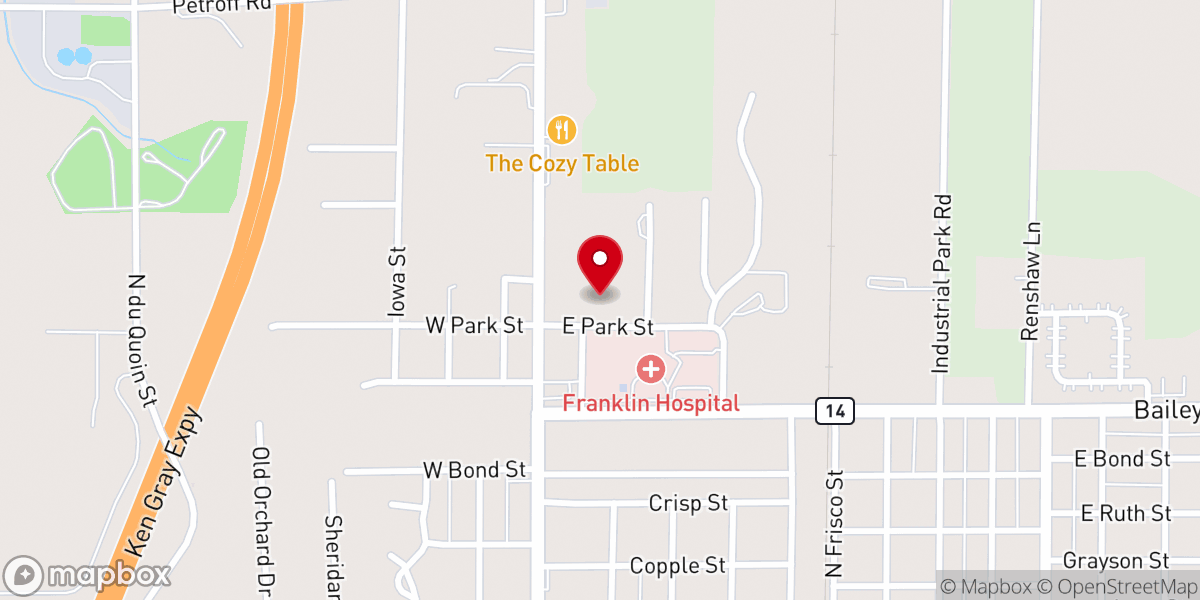 Map showing location of United Hebrew Temple