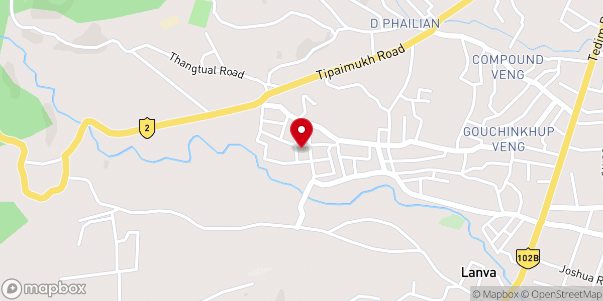 Map showing location of EBC Church, Bethany